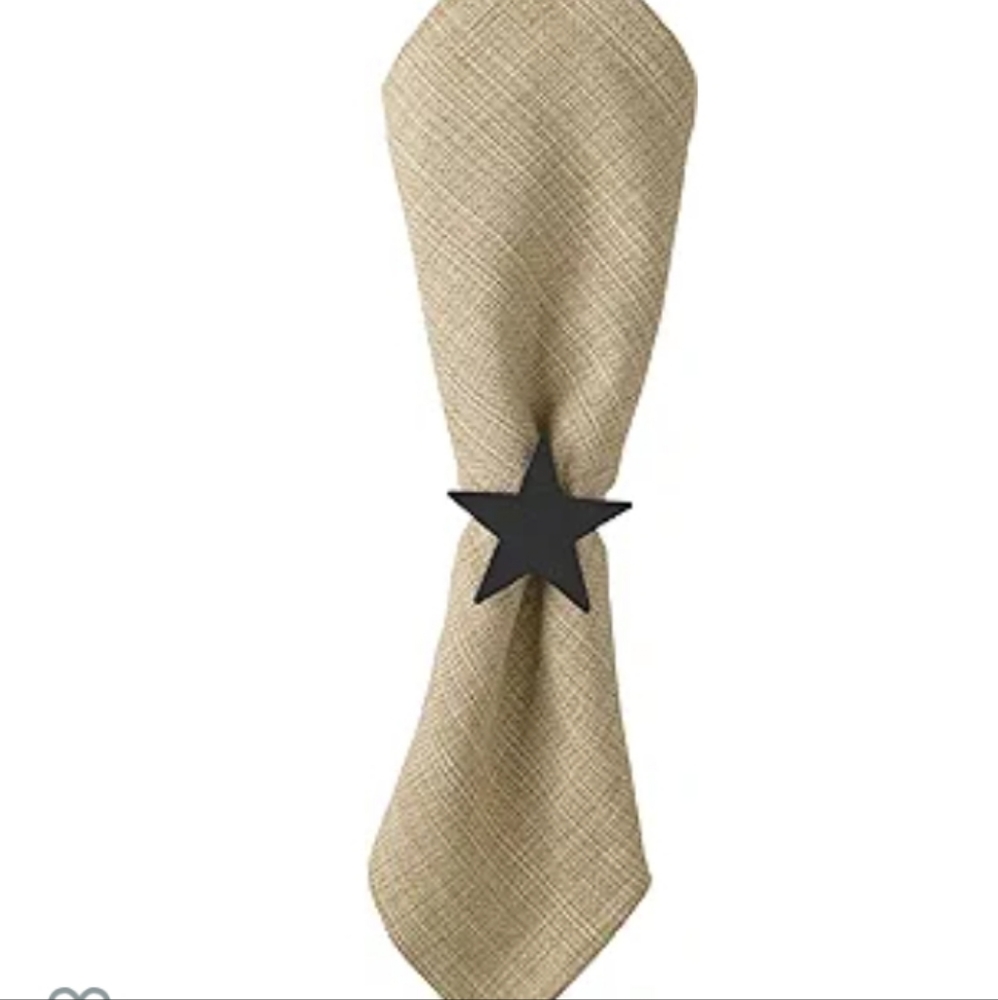 Park Designs Star Napkin Ring Set of 2 - Iron Finish